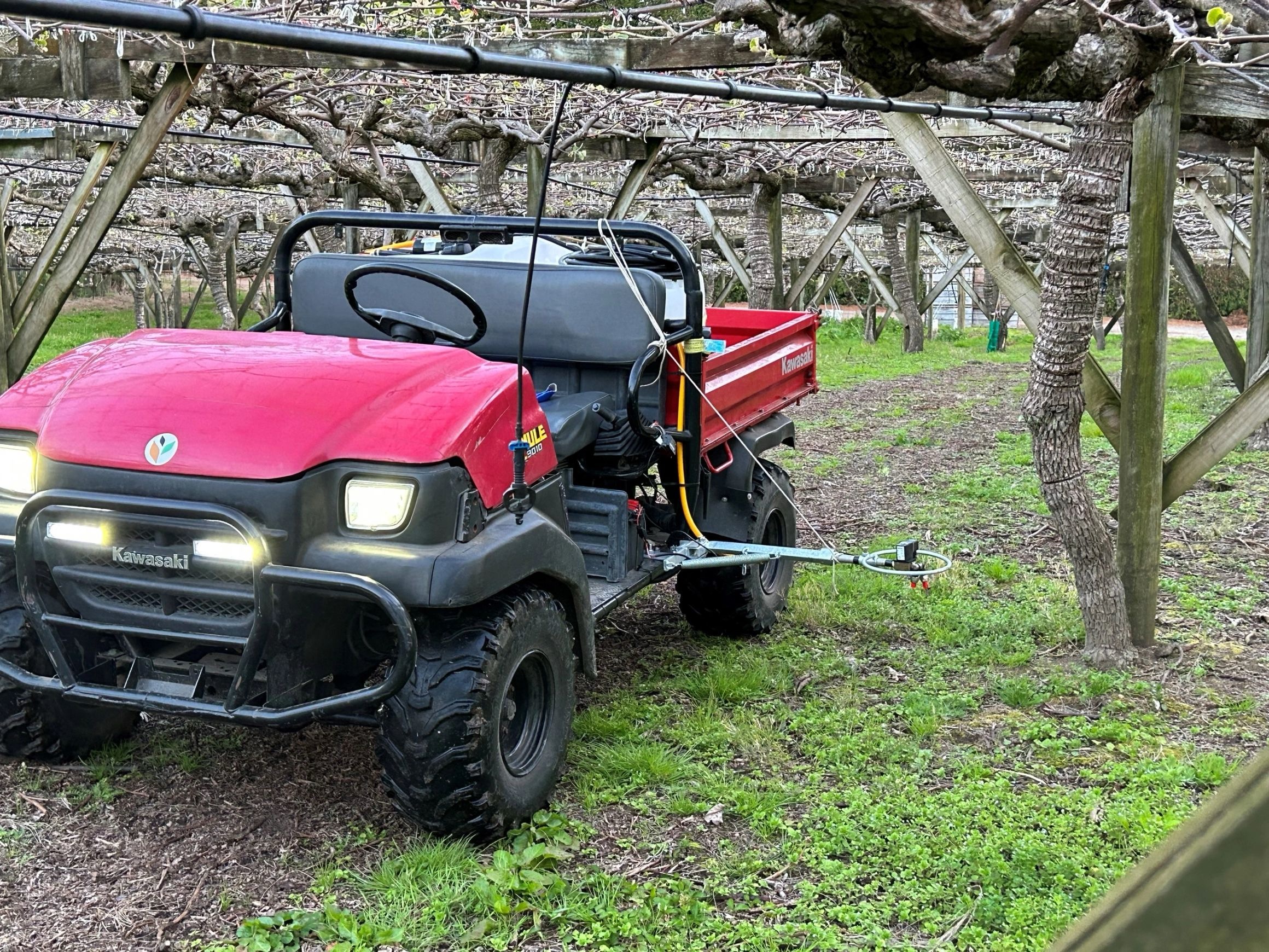 Weed strip spraying